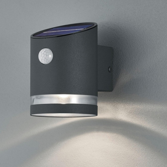 Applique solare per esterno led 3w 3000k con sensore di movimento