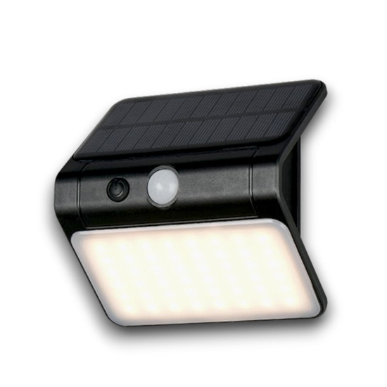 Applique nera da esterno led 2,5w sensore di movimento
