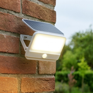 Faro applique da esterno luce solare led 4w 4000k con sensore di movimento crepuscolare