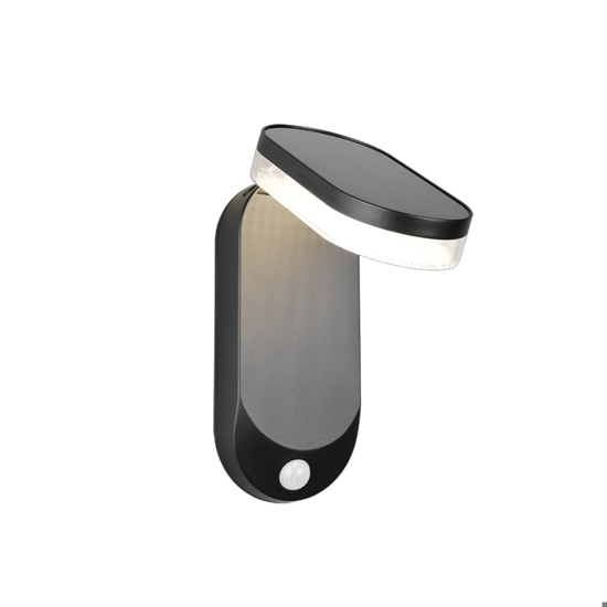 Applique da esterno luce solare led 3w 4000k con sensore di movimento crepuscolare
