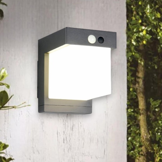 Applique da esterno ibrido con luce solare led sensore movimento crepuscolare
