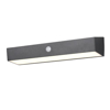 Applique nera da esterno luce solare ibrido con sensore di movimento crepuscolare led 6w 4000k