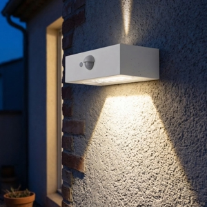 Applique da esterno led 4000k ip65 luce solare sensore di movimento crepuscolare