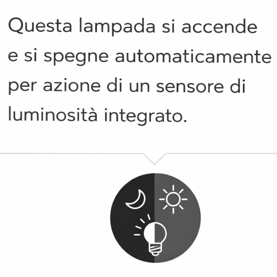 Applique da esterno led 4000k ip65 luce solare sensore di movimento crepuscolare