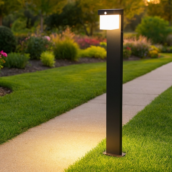 Lampione da esterno ibrido luce solare led con sensore di movimento crepuscolare