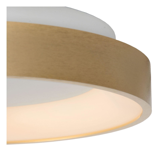 Plafoniera anello oro moderna led 20w 2700k dimmerabile