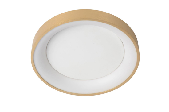 Plafoniera anello oro moderna led 20w 2700k dimmerabile