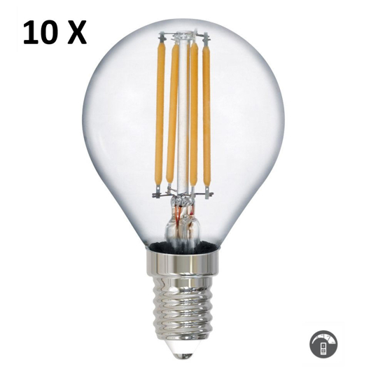 Confezione 10 lampadine e27 dimmerabili led 4w 2700k 470 lumen