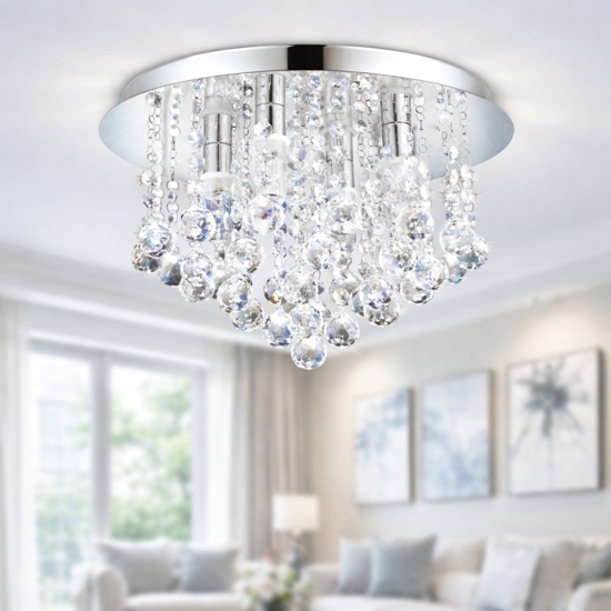 Eglo almonte plafoniera da soggiorno design elegante ip44 g9 3000k
