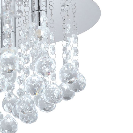 Eglo almonte plafoniera da soggiorno design elegante ip44 g9 3000k