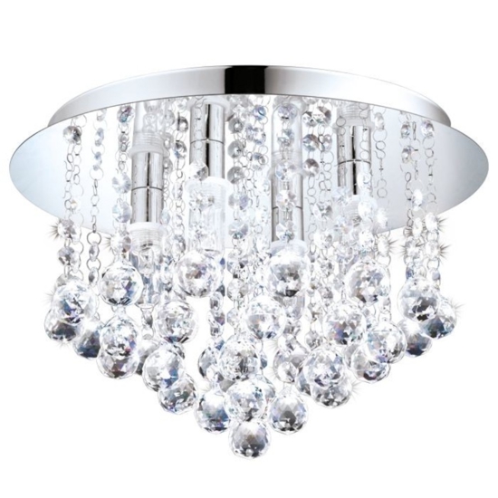 Eglo almonte plafoniera da soggiorno design elegante ip44 g9 3000k