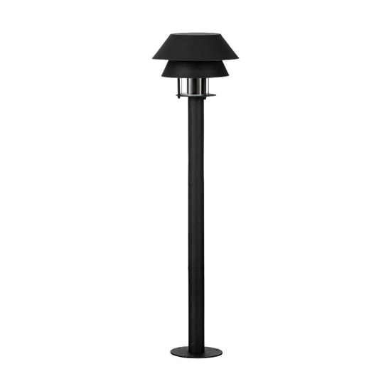 Lampione da esterno giardino h80 cm nero vetro ip65