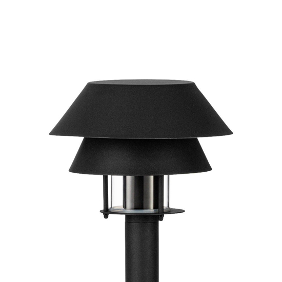 Lampione da esterno giardino h80 cm nero vetro ip65
