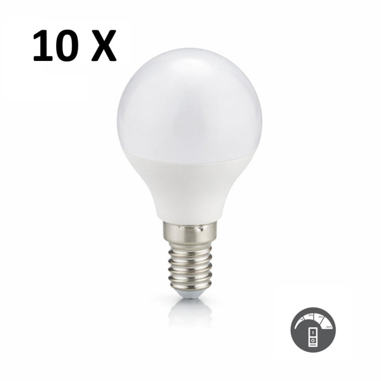 Confezione 10 lampadine led e14 4,9w 3000k 470 lumen dimmerabili