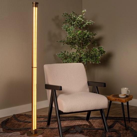 Piantana vintage tubi luminosi led 2x17w 2200k-3300k dimmerabile