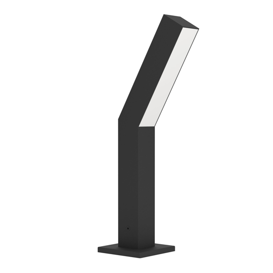 Lampioncino da esterno moderno ip44 nero led 3000k h36 cm