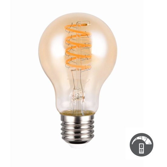 Lampadina e27 filamento ambrata led 7w 1800k 400 lumen dimmerabile