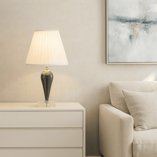 Lampada da tavolo ondaluce vetro ottanio debussy