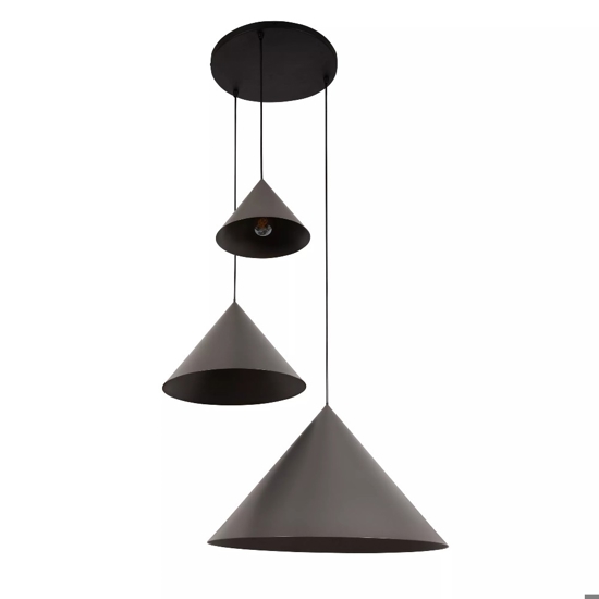 Lampadario per tavolo da cucina grigo pendenti a cono