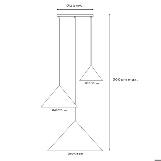 Lampadario per tavolo da cucina grigo pendenti a cono