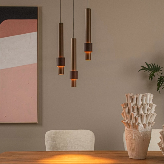 Lampadario caffe oro per tavolo sala da pranzo moderna