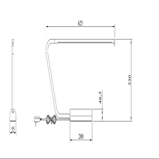 Lampada da scrivania design moderna tortora led 2700k dimmerabile
