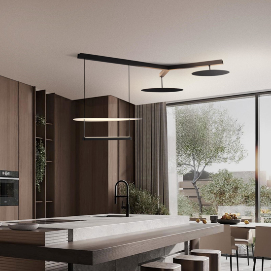Lampadario design led 81w 3000k per sala da pranzo moderna