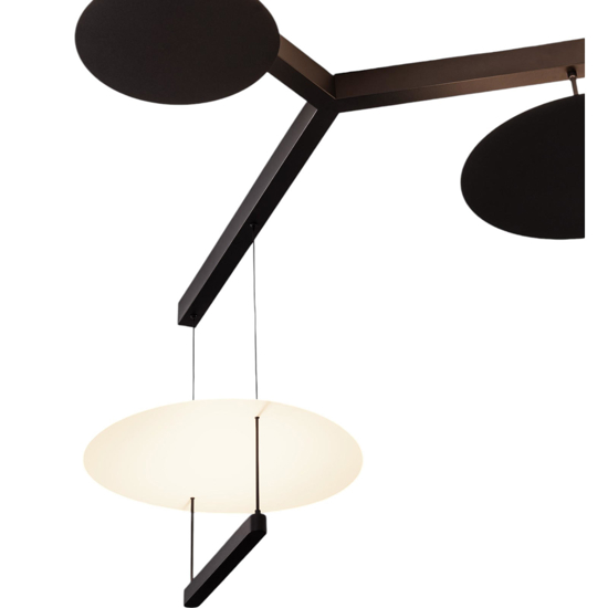Lampadario design led 81w 3000k per sala da pranzo moderna