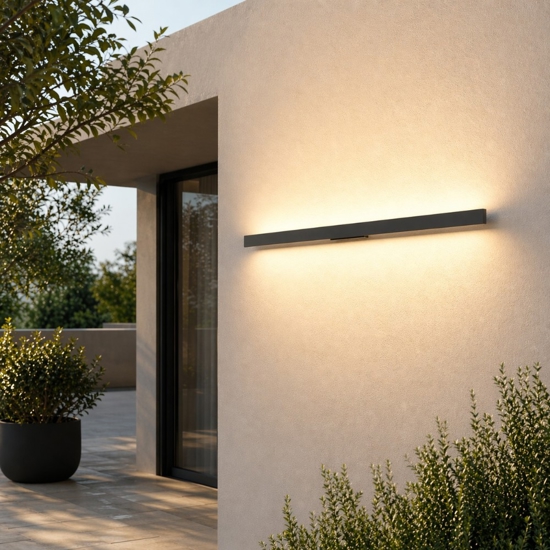 Applique da esterno led 23w 3000k ideal lux antracite linea ap d144