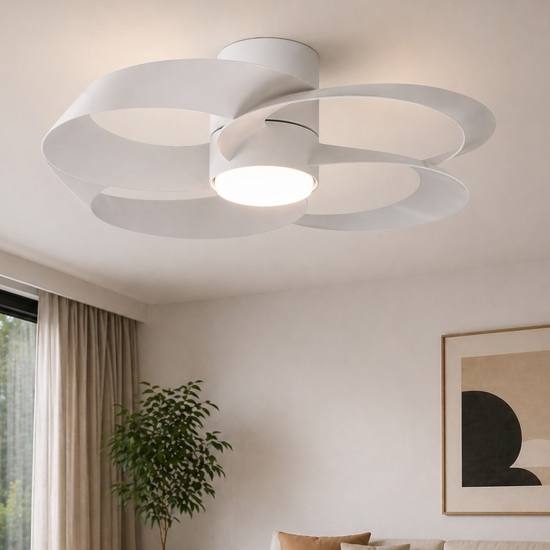 Plafoniera ventilatore con luce da soffitto moderno con telecomando 13mq