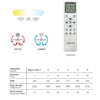 Plafoniera ventilatore con luce da soffitto moderno con telecomando 13mq led 24w cct da 2700k a 5000k
