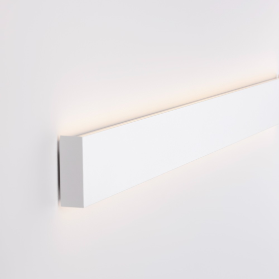 Applique da esterno 120cm moderna led 48w 3000k rettangolare bianco