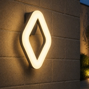Applique da esterno quadrata moderna grafite led 20w 3000k ip65