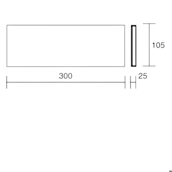 Applique da esterno rettangolare led 30w 3000k 4000k wally affralux