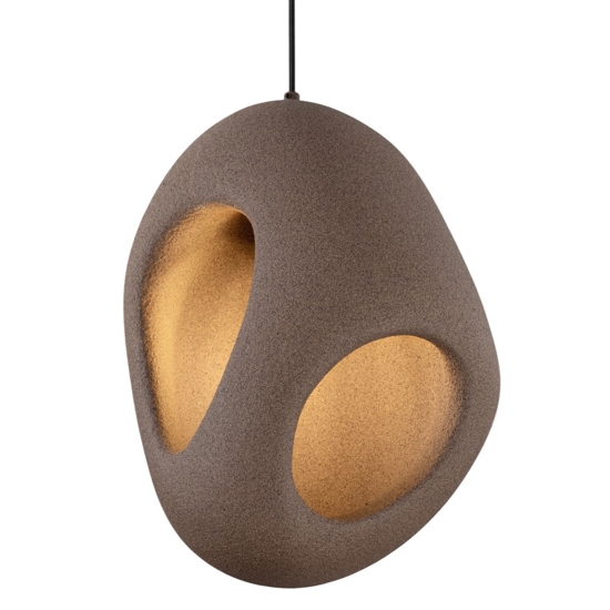 Lampada a sospensione wabi sabi japandi marrone design moderno