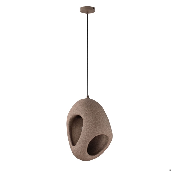 Lampada a sospensione wabi sabi japandi marrone design moderno