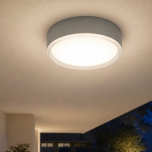 Ideal lux urano pl1 big plafoniera per esterni antracite tonda gx53 ip44