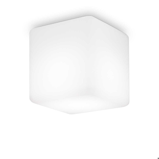 Ideal lux luna pl1 la plafoniera opale da esterno bianco ip44