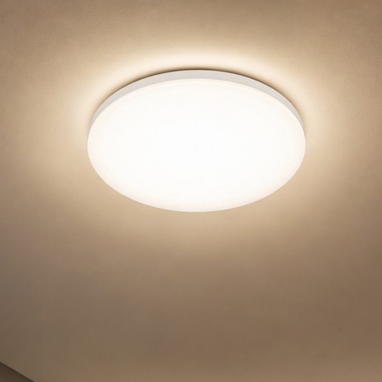 Ideal lux mib pl round plafoniera da esterno tonda led 3000k bianca ip65