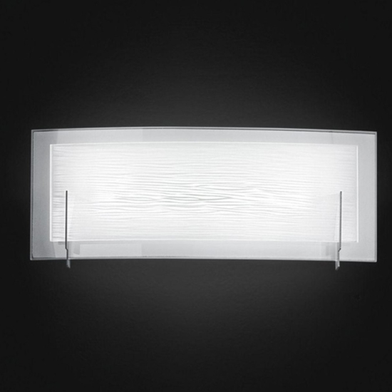 Applique led 12w 3000k moderno vetro curvo overlap perenz illuminazione