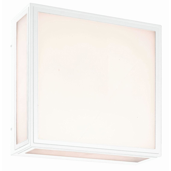 Plafoniera per esterno quadrata bianca led 14w 3000k