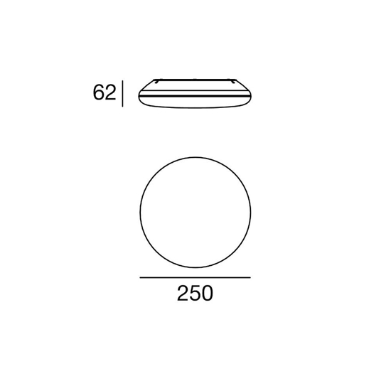 Plafoniera da esterno led 2700k 3000k 4000k ip54 switch linea light
