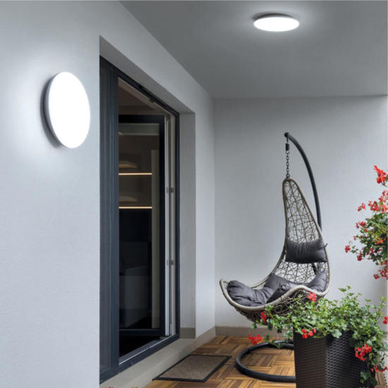 Plafoniera da esterno ip54 led 2700k 3000k 4000k linea light switch