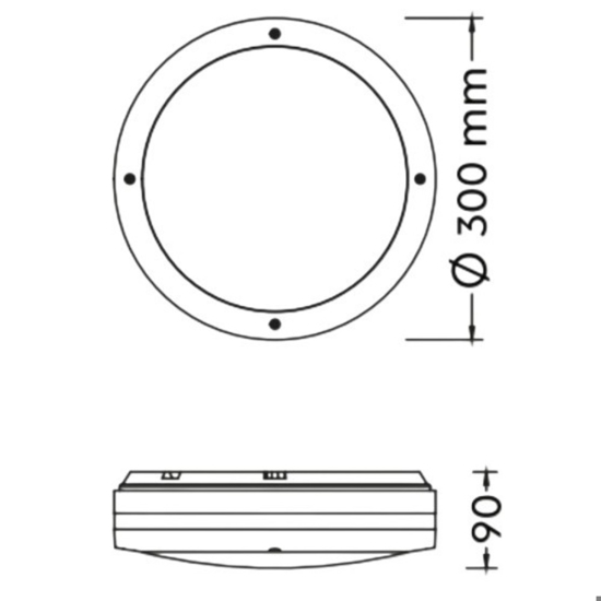 Plafoniera rotonda per esterno moderna antracite 11w 3000k