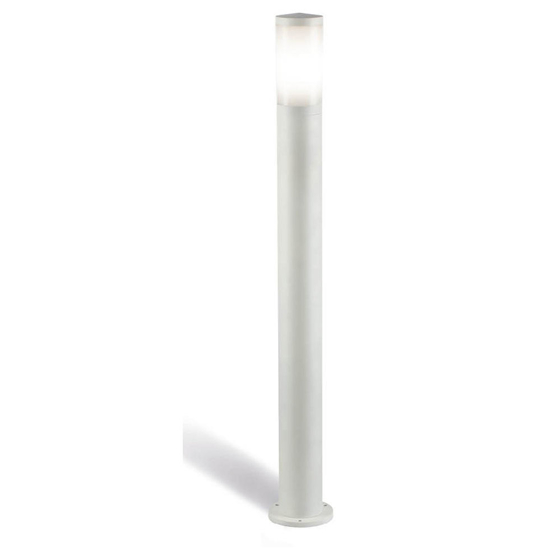 Lampione bianco da giardino moderno paletto 80cm ip65