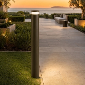 Lampione da esterno giardino marrone 80cm led 9w 3000k