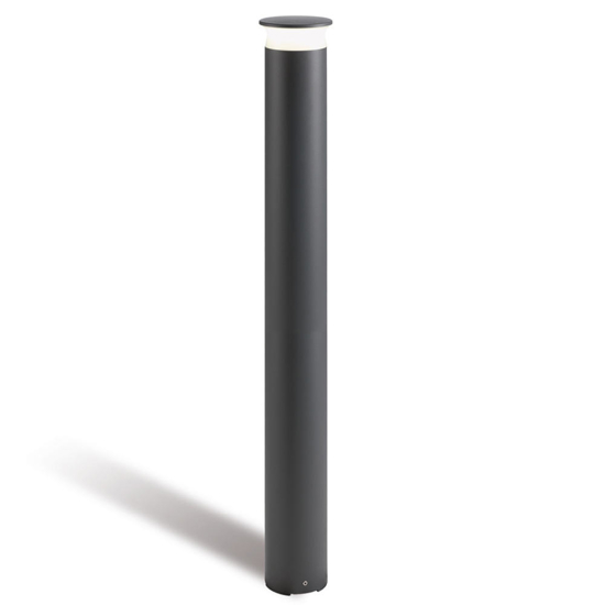 Lampione da esterno led 9w 4000k paletto grafite 80cm ip65