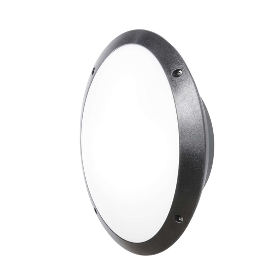 Top light milano plafoniera da esterno nera ovale ip66