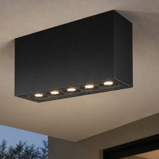 Maytoni ares plafoniera da esterno rettangolare led 3000k ip54