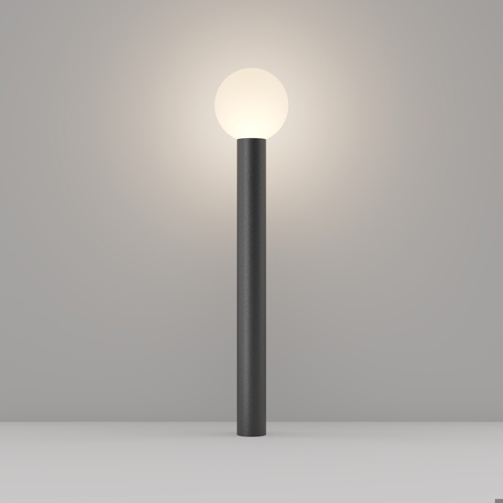 Maytoni bold lampione da giardino ip54 con sfera